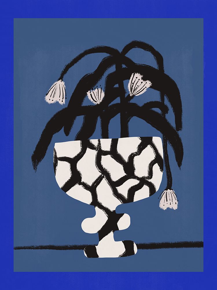 Cracked Vase In Blue art print by Little Dean for $57.95 CAD