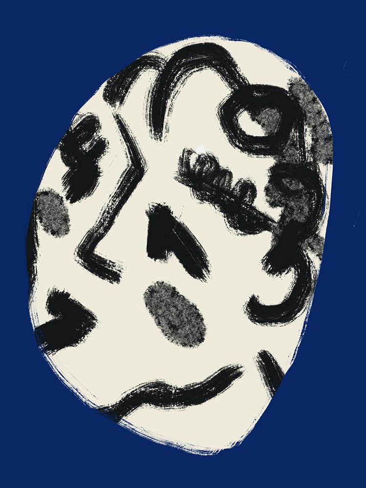 Lady Portrait In Blue art print by Little Dean for $57.95 CAD