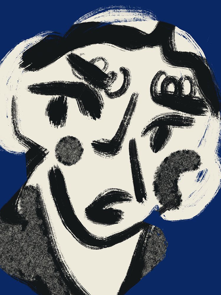 Madame In Blue art print by Little Dean for $57.95 CAD