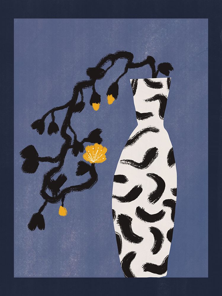 Yellow Bonsai Flower art print by Little Dean for $57.95 CAD