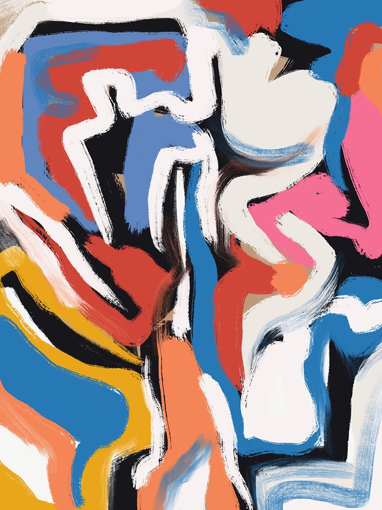 Bold Colorful Brushstrokes 02 art print by Little Dean for $57.95 CAD