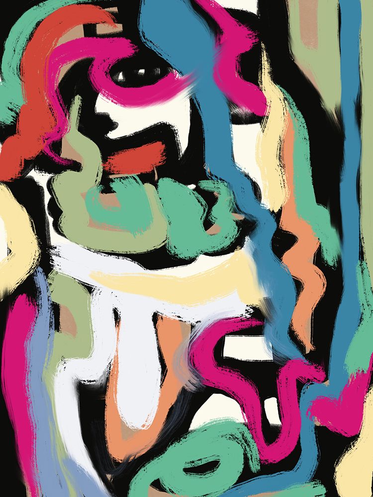 Bold Colorful Brushstrokes art print by Little Dean for $57.95 CAD