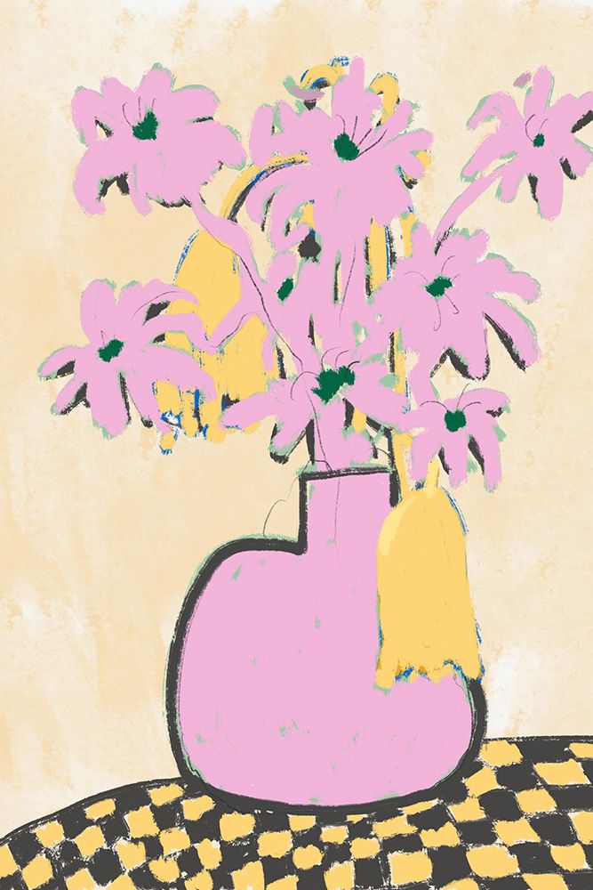 Pink Vase art print by Little Dean for $57.95 CAD