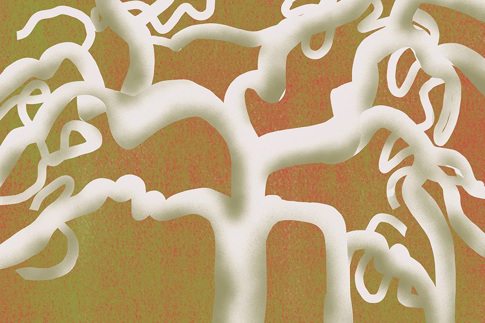 White tree art print by Little Dean for $57.95 CAD