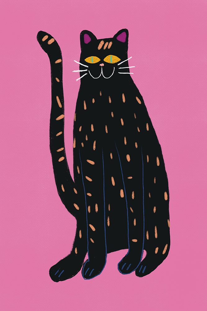 Black Cat art print by Little Dean for $57.95 CAD