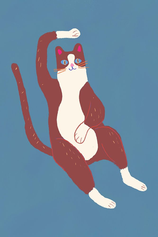 Brown And White Cat 02 art print by Little Dean for $57.95 CAD