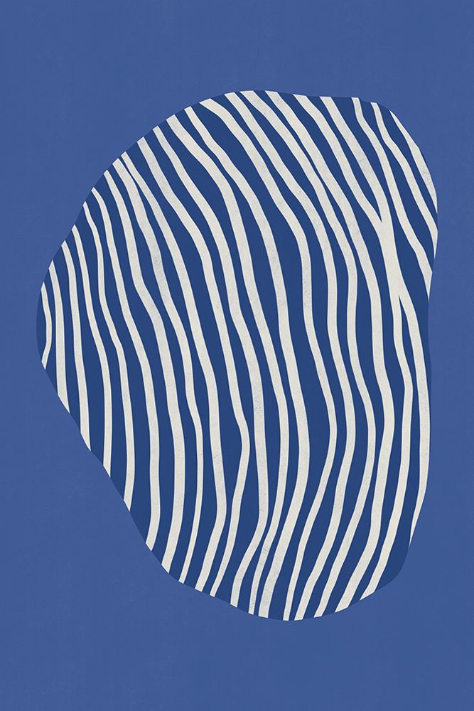 Line Art Confined In Space-Blue art print by Little Dean for $57.95 CAD