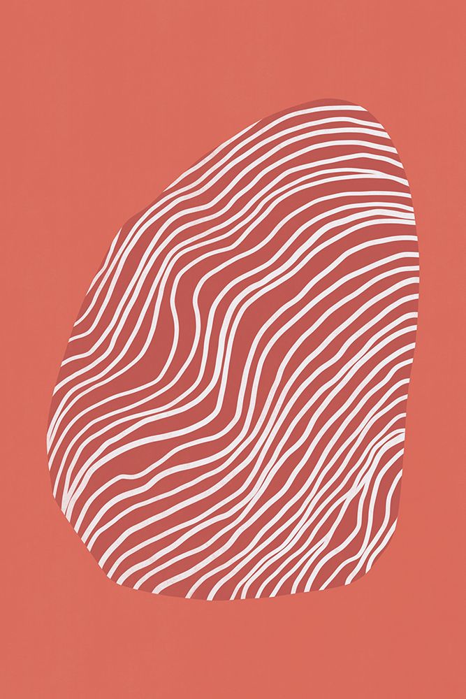 Line art confined in space-red art print by Little Dean for $57.95 CAD