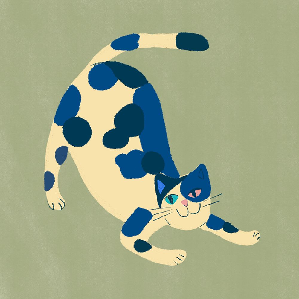 Pouncing Cat art print by Little Dean for $57.95 CAD