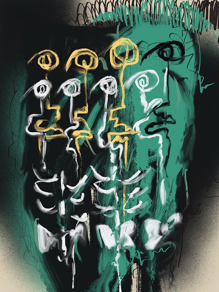 Ink And Oil Abstract 04 art print by Little Dean for $57.95 CAD