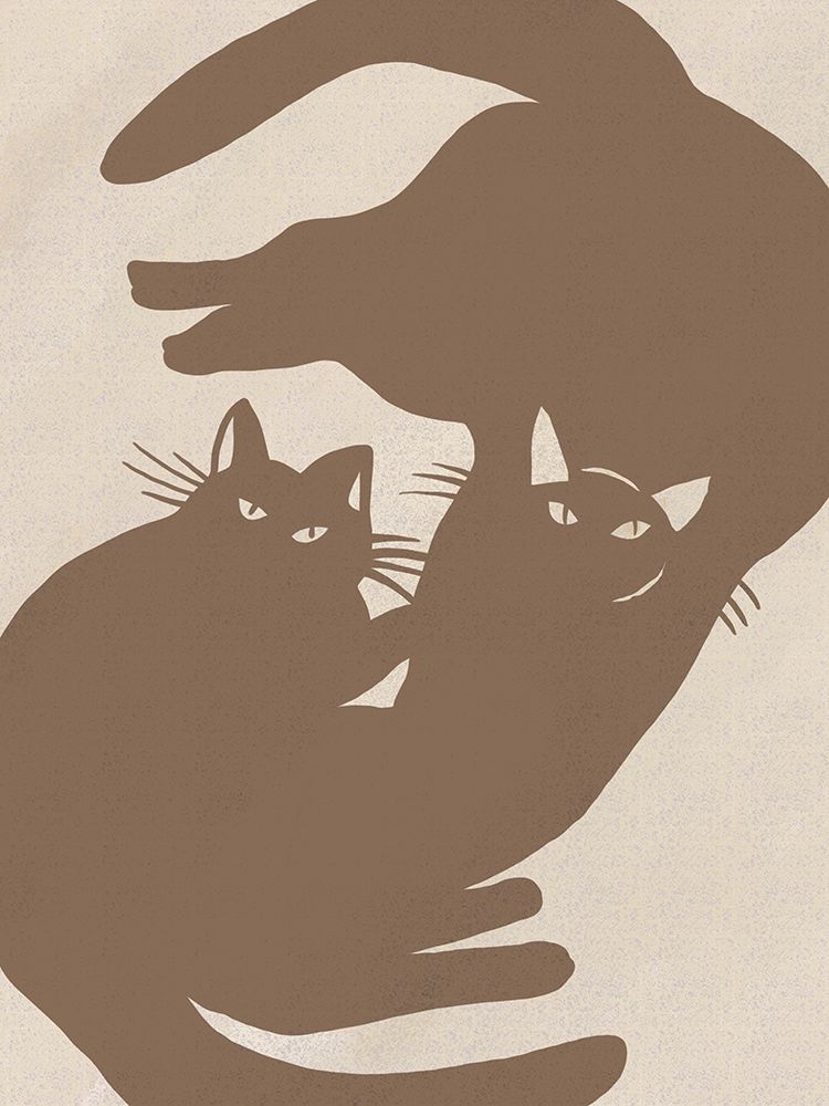 Two Cats art print by Little Dean for $57.95 CAD