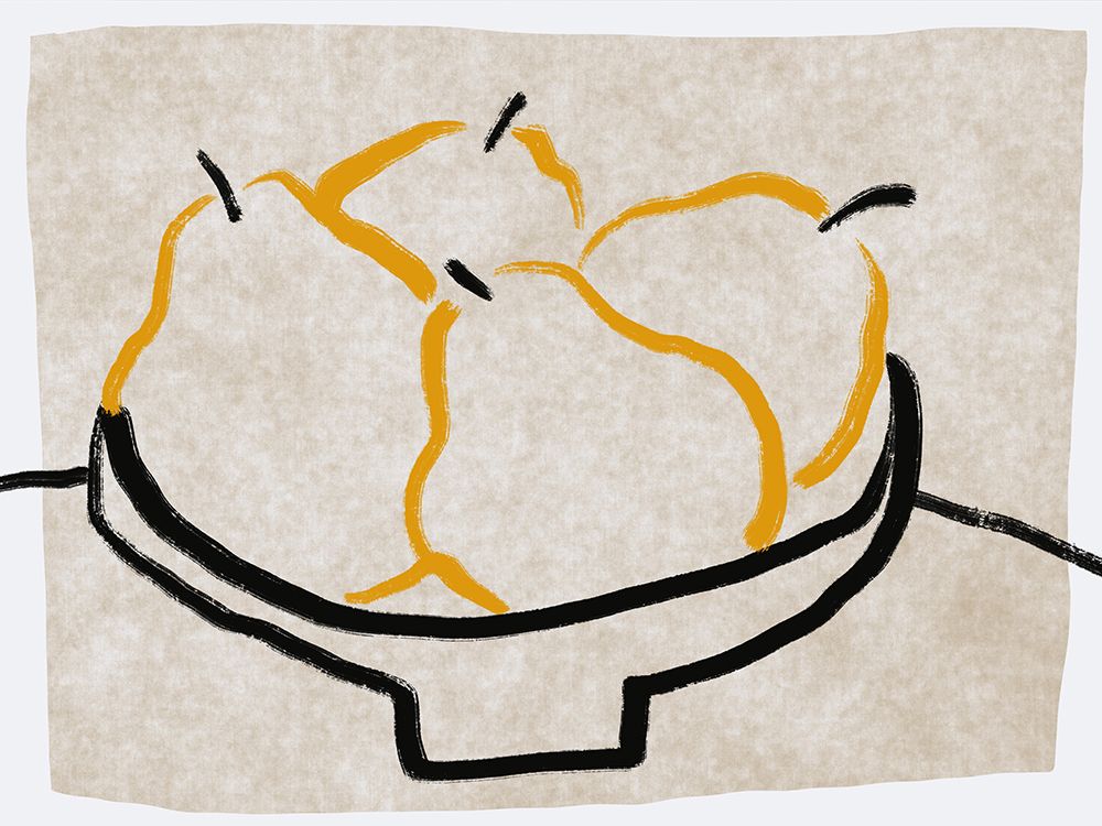 Line Art Pear art print by Little Dean for $57.95 CAD