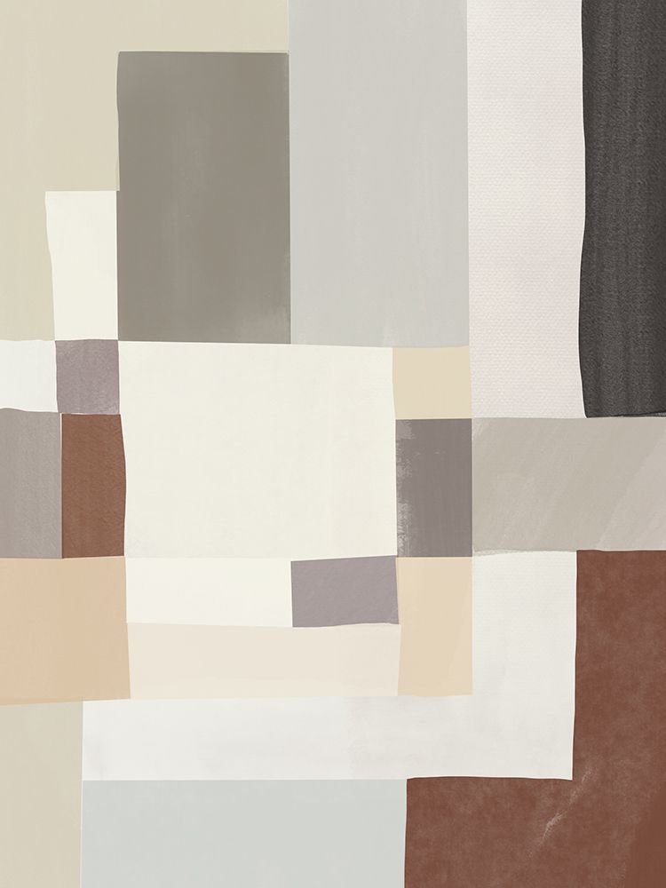 Neutral Color Geometrical Abstract 02 art print by Little Dean for $57.95 CAD