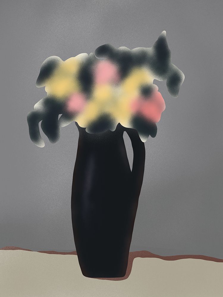 Flower in black vase art print by Little Dean for $57.95 CAD