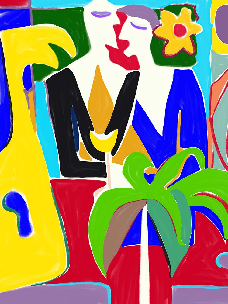 Tropical love vacation art print by Little Dean for $57.95 CAD