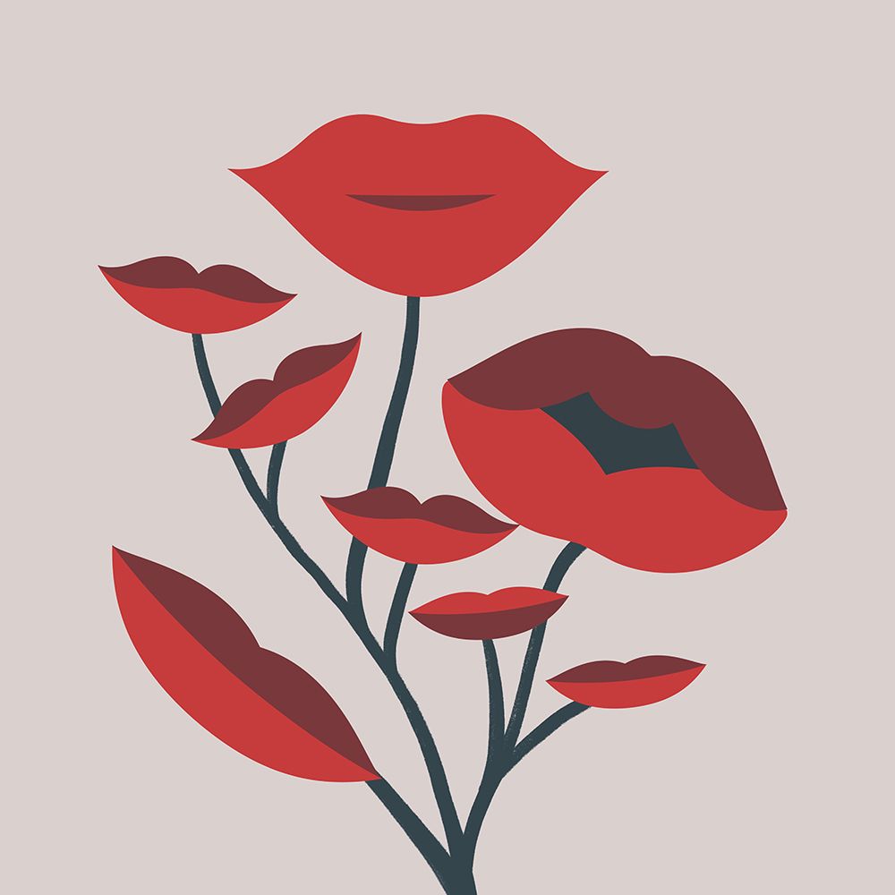 Flower Lips art print by Little Dean for $57.95 CAD
