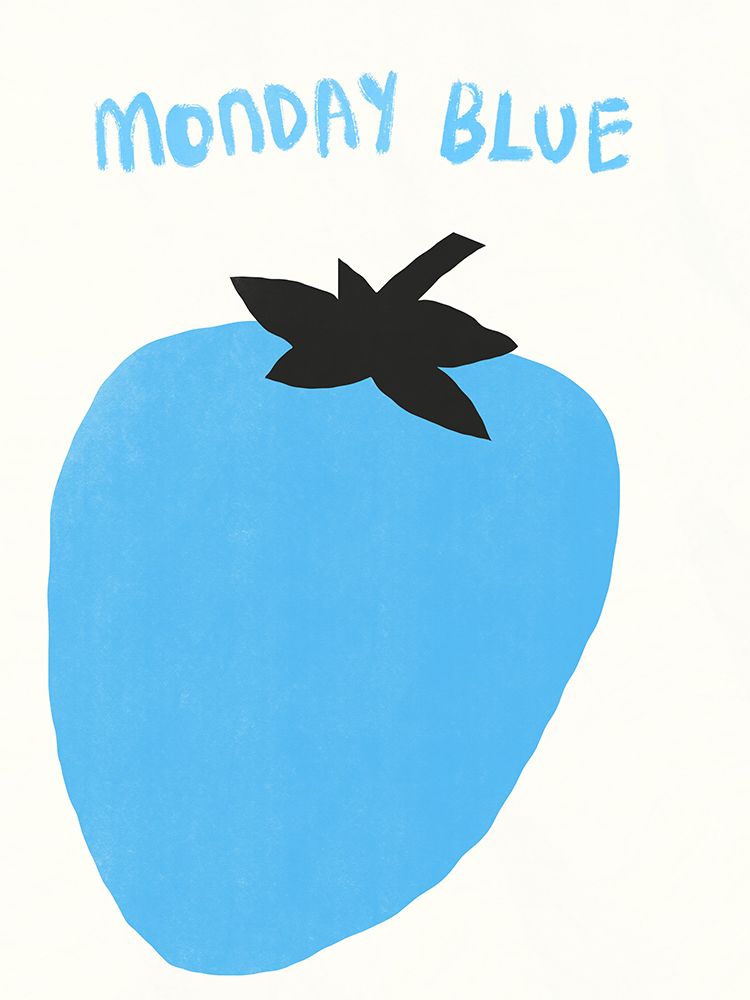 Monday blue art print by Little Dean for $57.95 CAD
