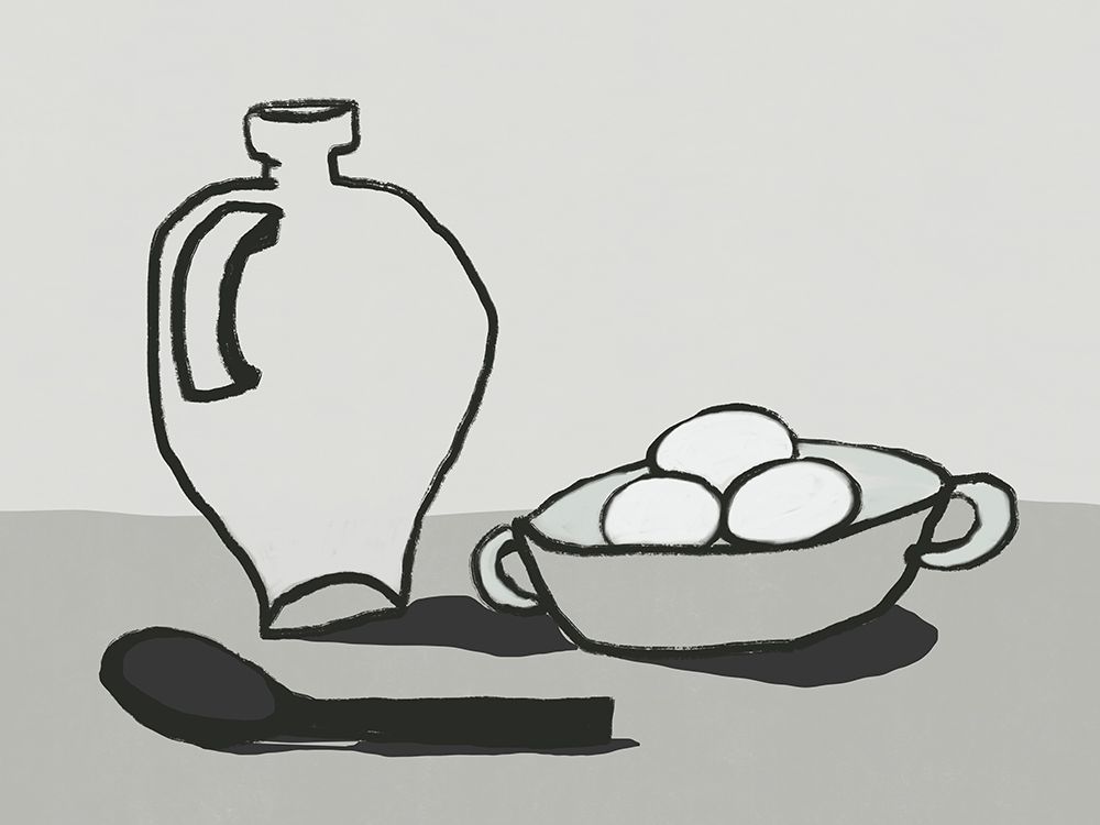Jar and eggs art print by Little Dean for $57.95 CAD