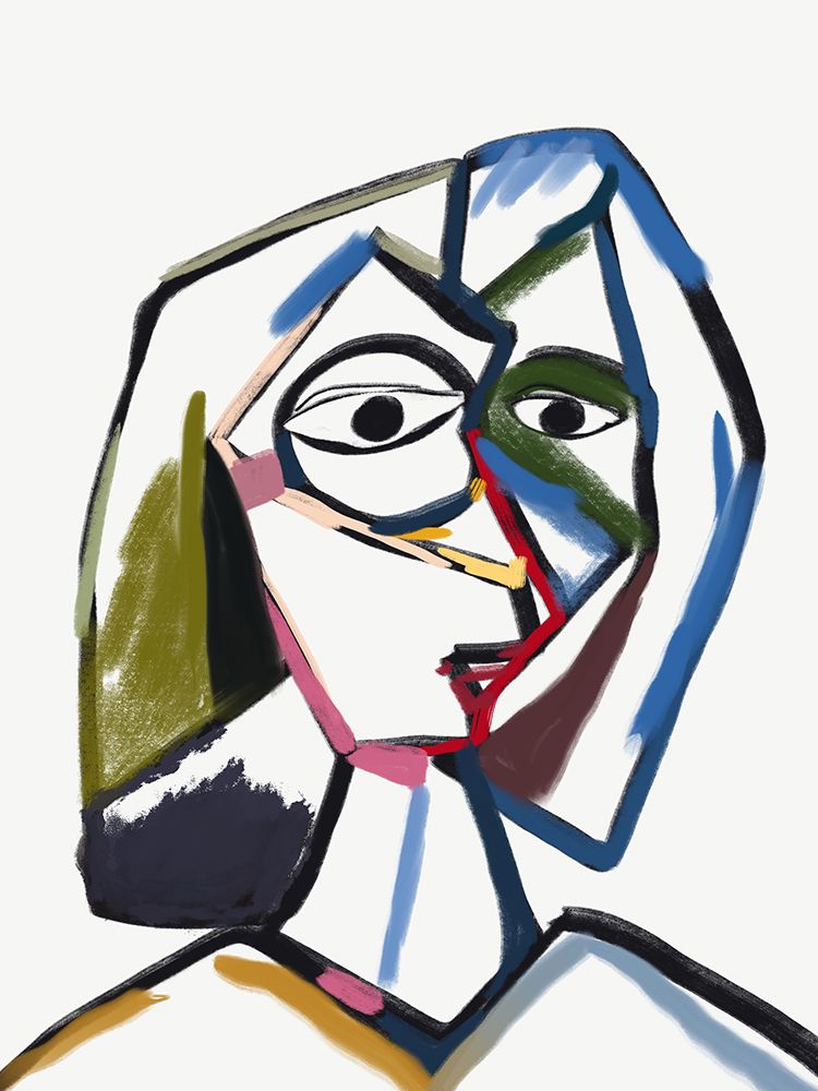 PastelLine art portrait sketch art print by Little Dean for $57.95 CAD
