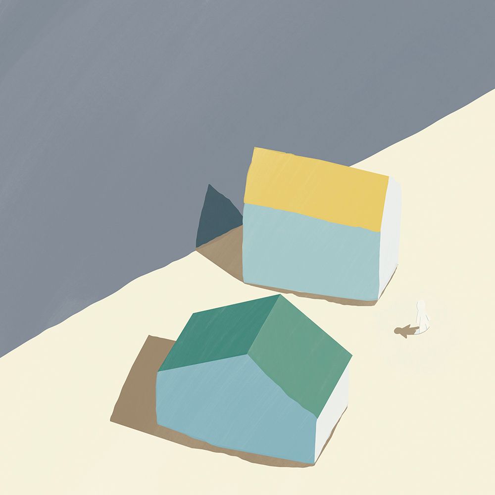 Color block landscape art print by Little Dean for $57.95 CAD