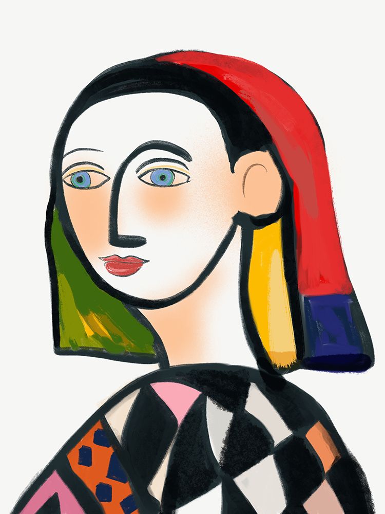 The Girl With Checkered Blouse art print by Little Dean for $57.95 CAD