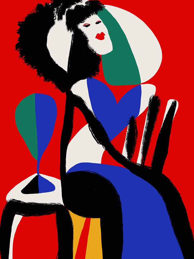 Madame Of Hearts art print by Little Dean for $57.95 CAD