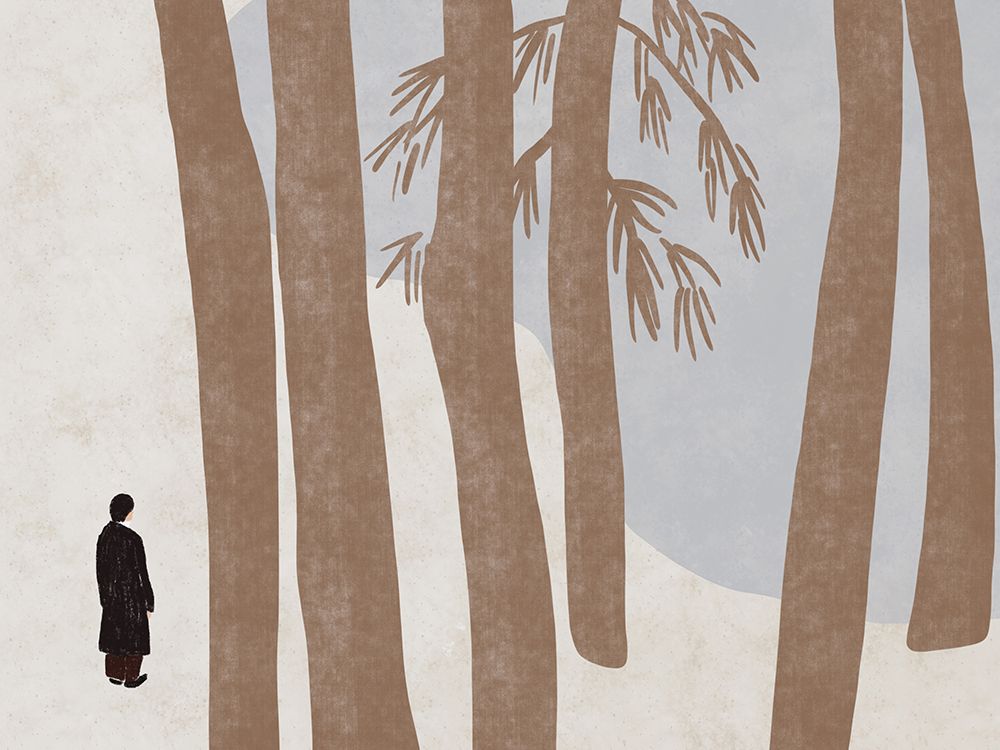 Seeking Peace In The Woods art print by Little Dean for $57.95 CAD