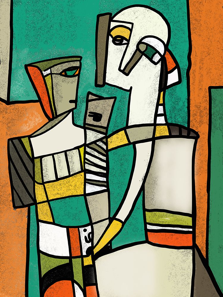 Mother And Son Back To School art print by Little Dean for $57.95 CAD