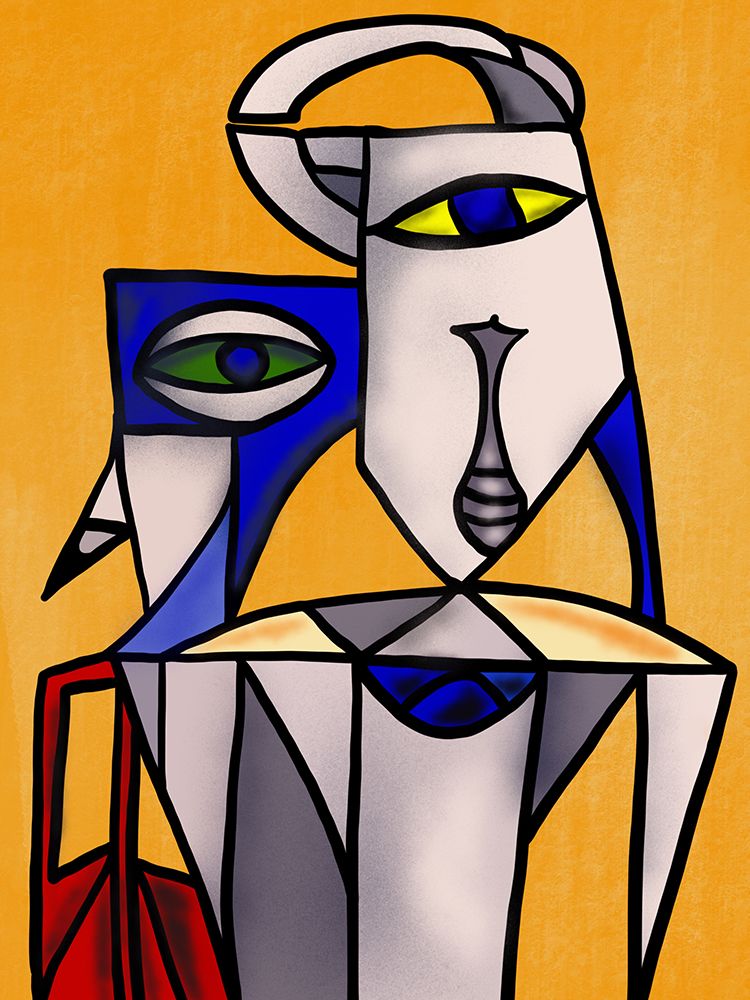 Geometrical portrait art print by Little Dean for $57.95 CAD