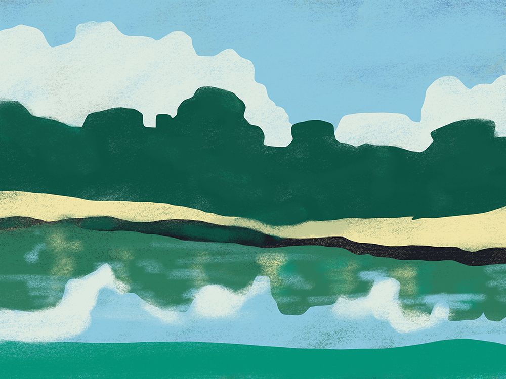 Foliage reflection art print by Little Dean for $57.95 CAD