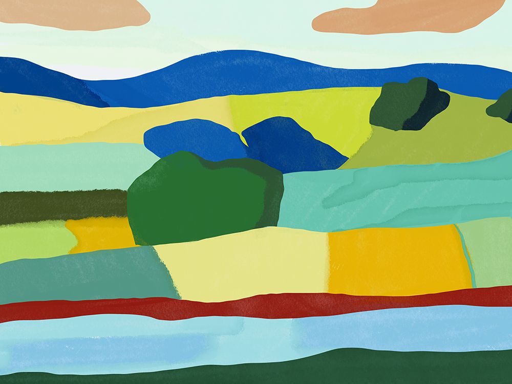 Land of many colors art print by Little Dean for $57.95 CAD