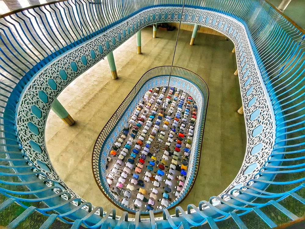 Praying In The Mosque art print by Azim Khan Ronnie for $57.95 CAD