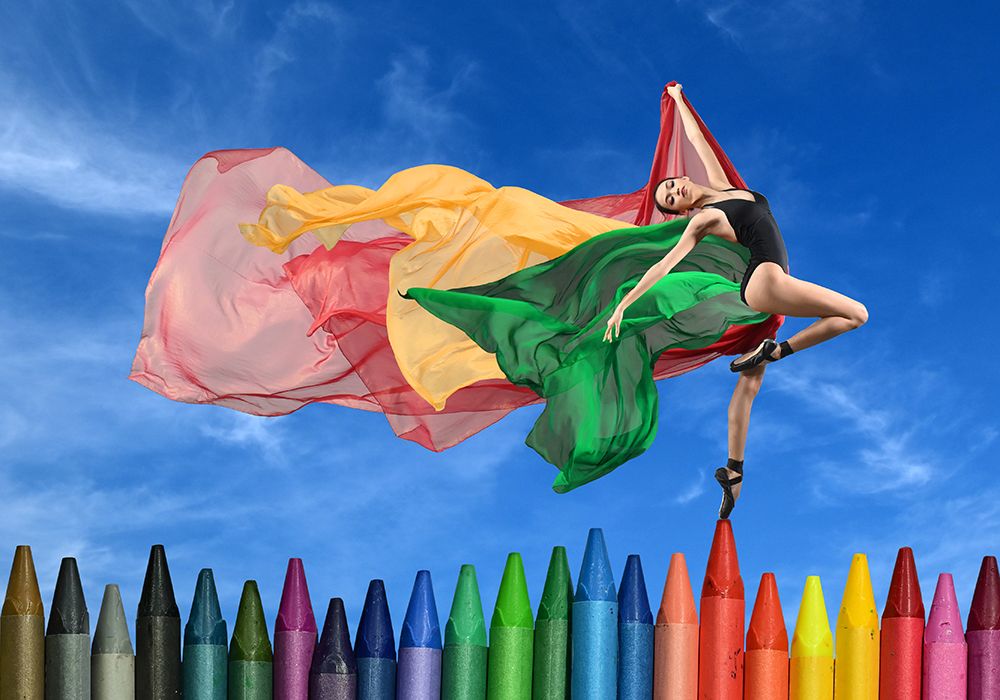 The Pose Of Colorful Ballerina art print by Rawisyah Aditya for $57.95 CAD