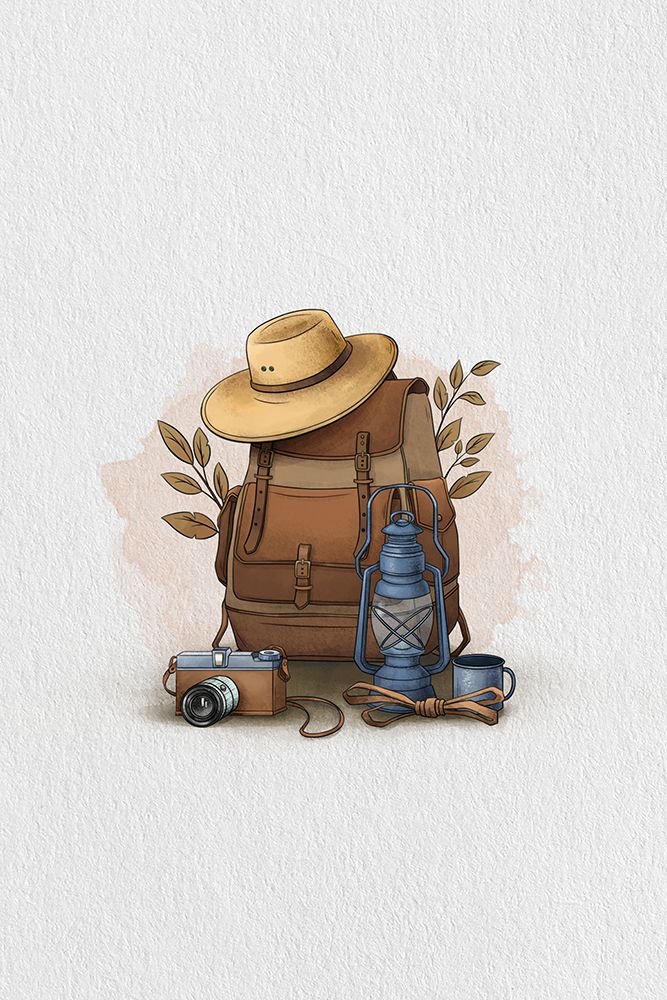 Backpack Travel art print by Xuan Thai for $57.95 CAD