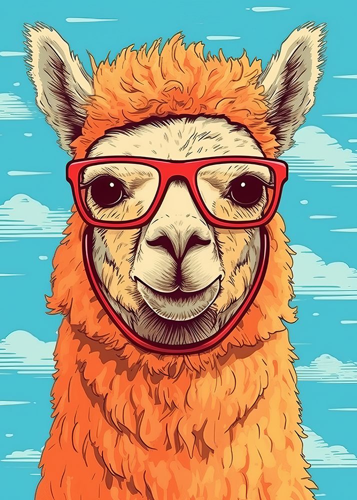 Lama 1 art print by Bilge Paksoylu for $57.95 CAD