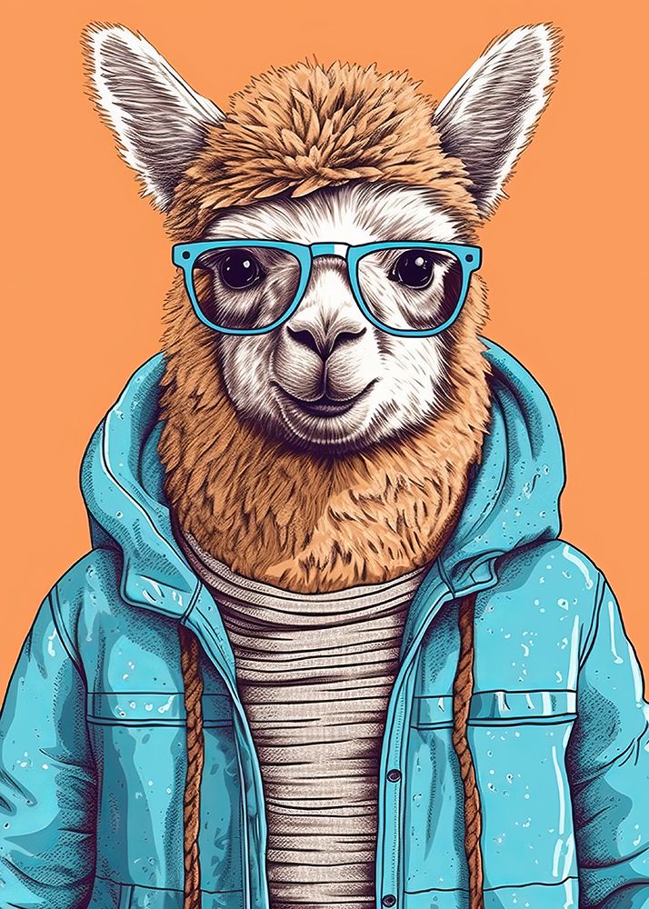 Lama 2 art print by Bilge Paksoylu for $57.95 CAD