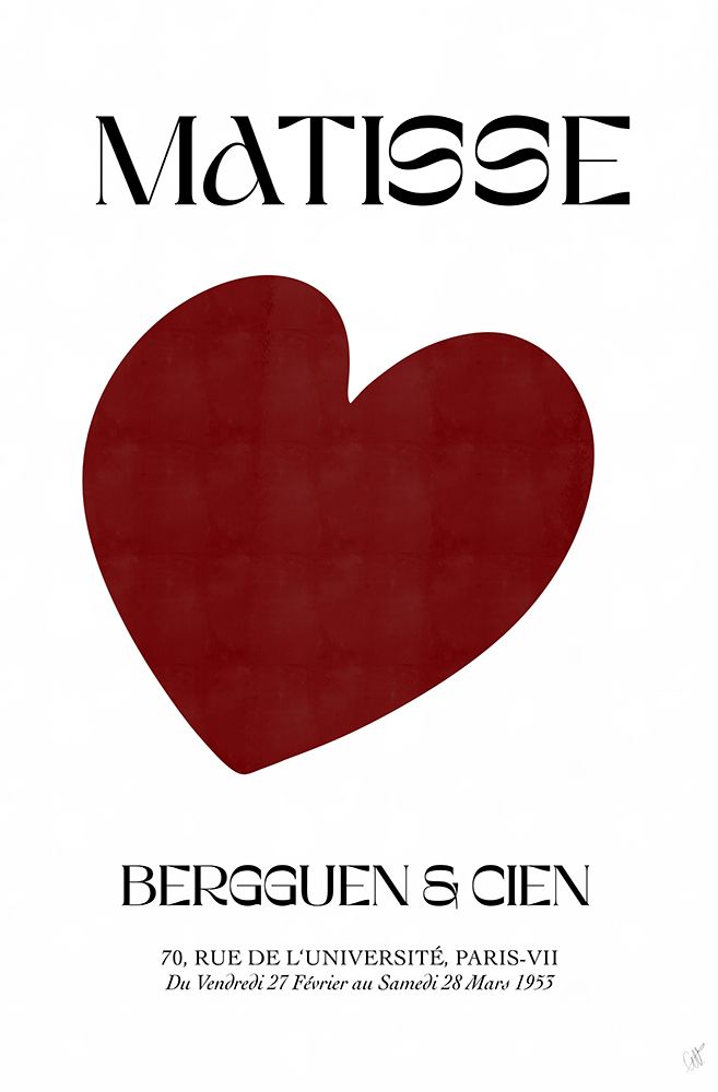 Dark red heart art print by Anne-Marie Volfova for $57.95 CAD