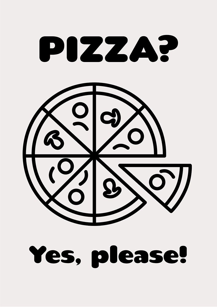 Pizza art print by Fine Fine Stuff for $57.95 CAD