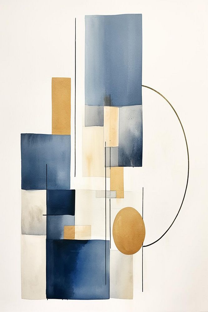 Blue Geometric 2 art print by Sally Ann Moss for $57.95 CAD