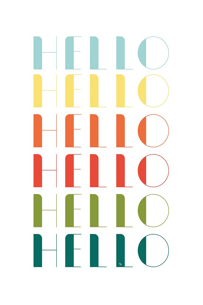 Retro Hello art print by Martina for $57.95 CAD