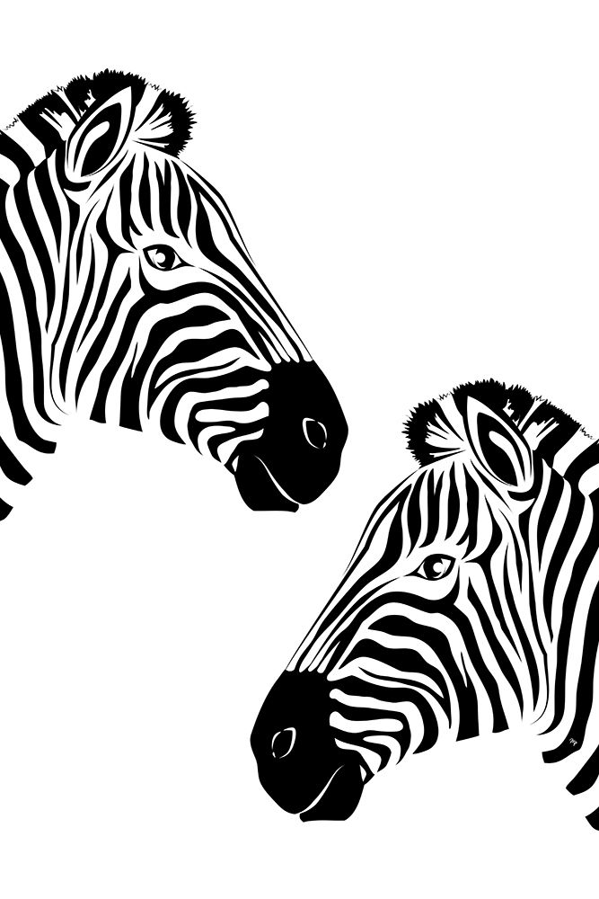 Two Zebras art print by Martina for $57.95 CAD