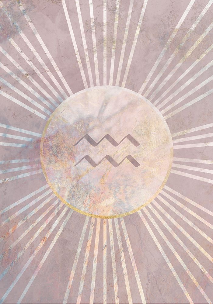 Aquarius Boho Star Sign Sun art print by Sarah Manovski for $57.95 CAD