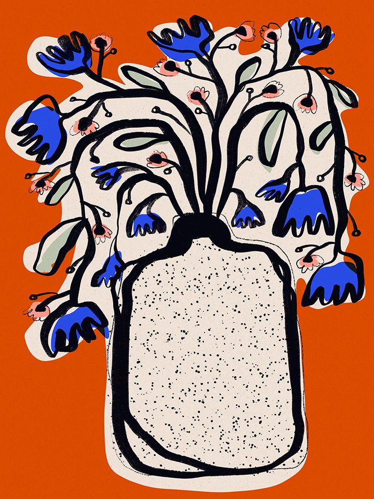 Lovely Flower Bouquet (orange Version) art print by Treechild for $57.95 CAD