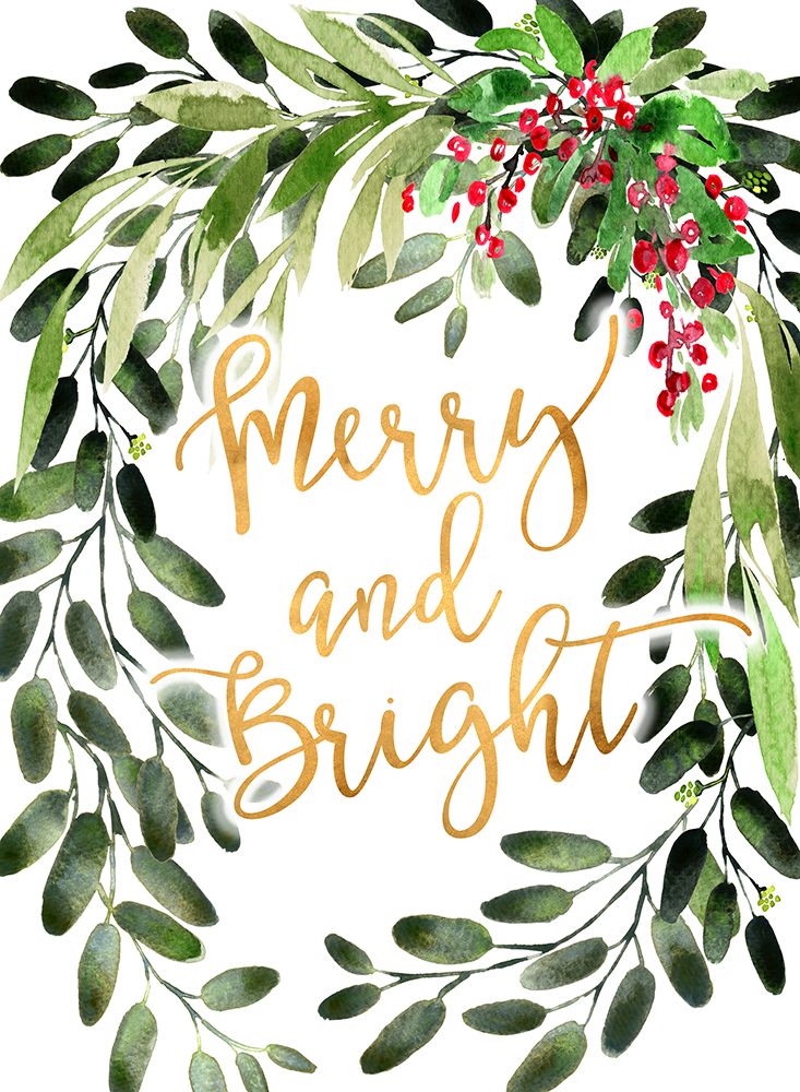 Merry And Bright Floral Cascading Bouquet art print by Rosana Laiz Blursbyai for $57.95 CAD