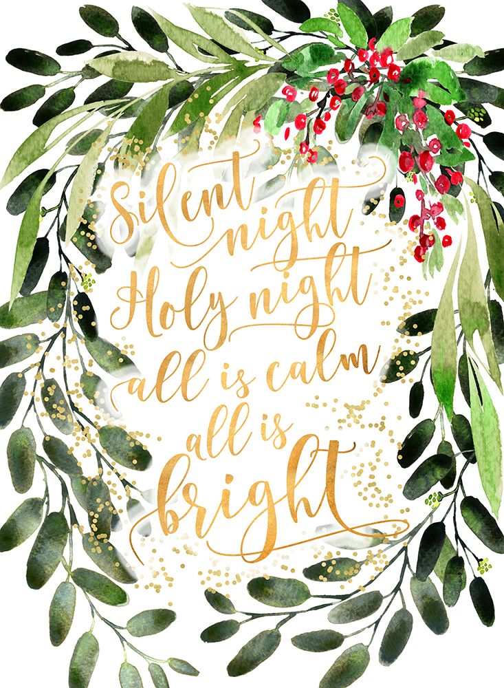 Silent Night Watercolor Bouquet art print by Rosana Laiz Blursbyai for $57.95 CAD