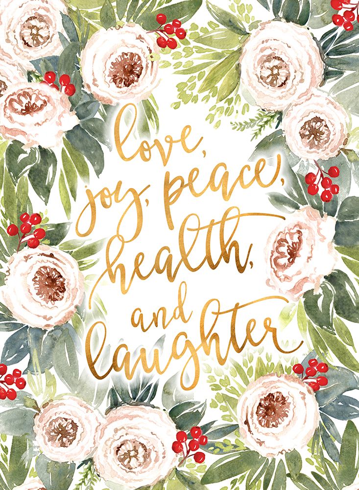 Holiday Wishes With Roses And Berries art print by Rosana Laiz Blursbyai for $57.95 CAD