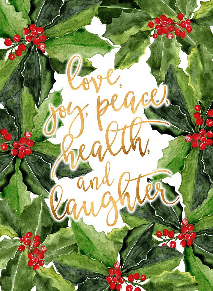 Holly Floral Art With Holiday Wishes art print by Rosana Laiz Blursbyai for $57.95 CAD