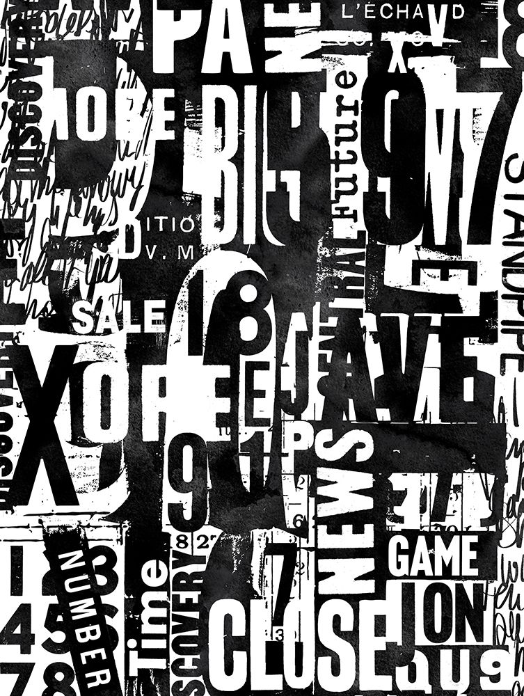 Typography Bw 001 art print by Andrea Haase for $57.95 CAD