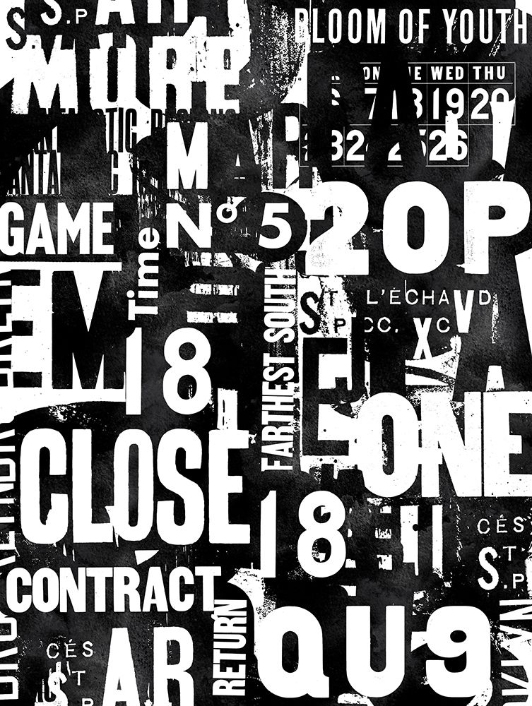 Typography Bw 002 art print by Andrea Haase for $57.95 CAD