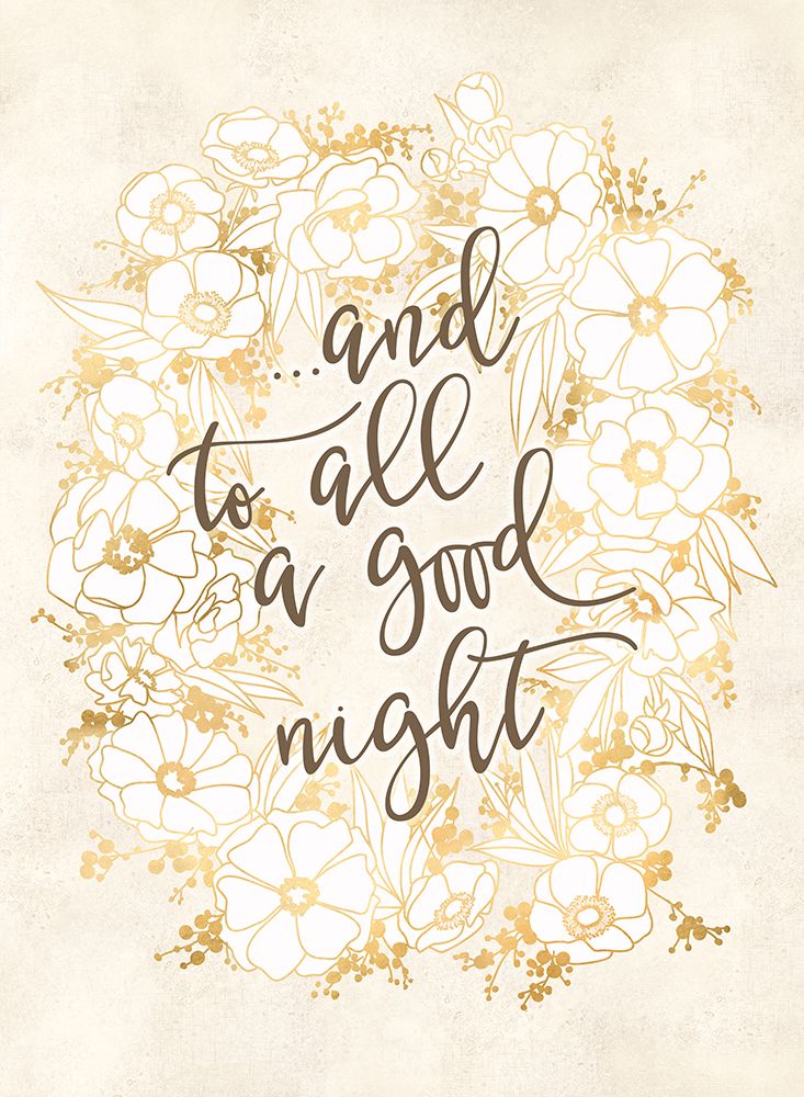 And to all a good night - vintage vanilla art print by Rosana Laiz Blursbyai for $57.95 CAD